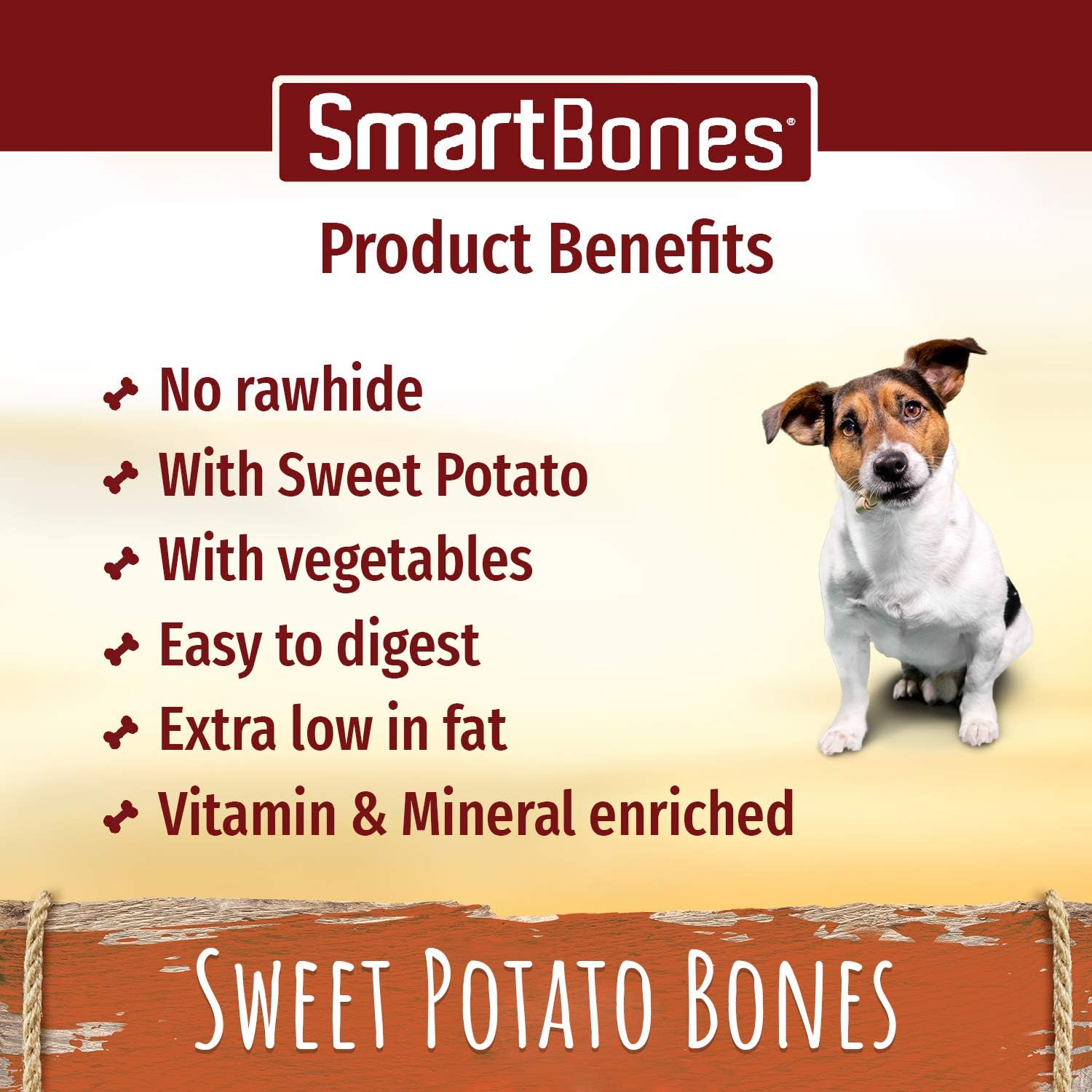 SmartBones Sweet Potato Medium 2 Pk